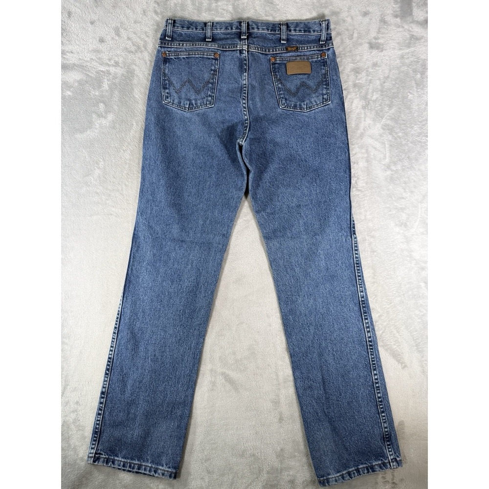 Wrangler 936GBK Jeans Men's 34x34 Blue Denim Slim Fit Cowboy Cut